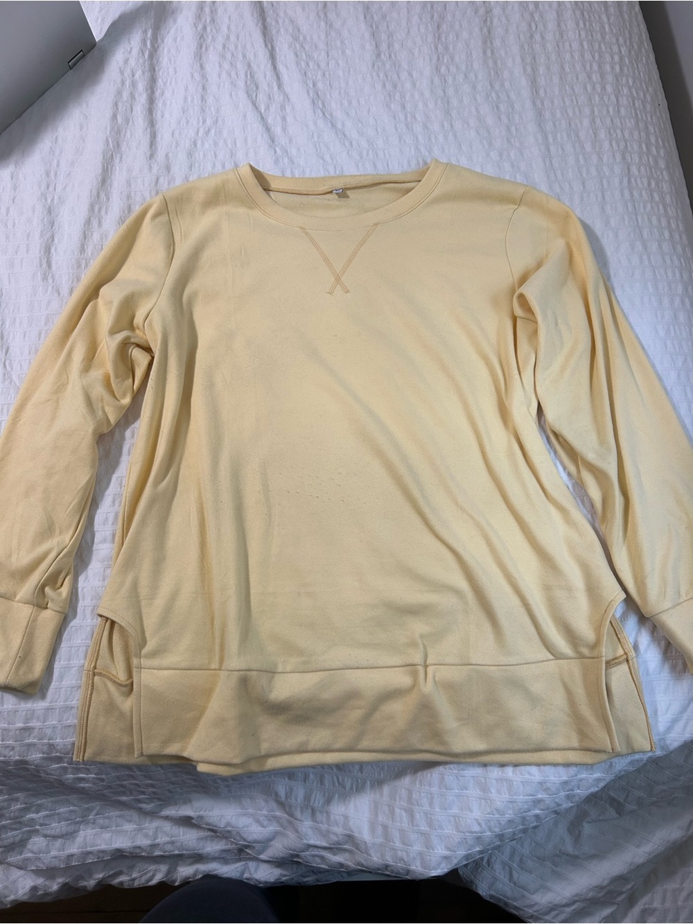 Soft Yellow Crewneck Pullover